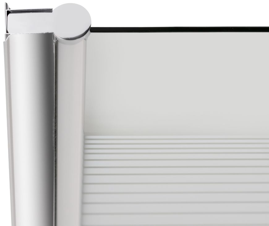 Шторка скляна (перегородка) для ванни LIDZ BRAMA 80x150L, скло Linie 6 мм, розпашна, ліва - LBSS80150LCRML