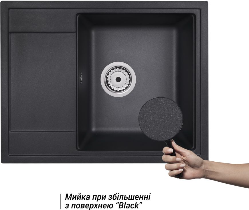 Кухонна мийка QTAP CS 6450 Black (QT6450BLA404) - QT6450BLA404