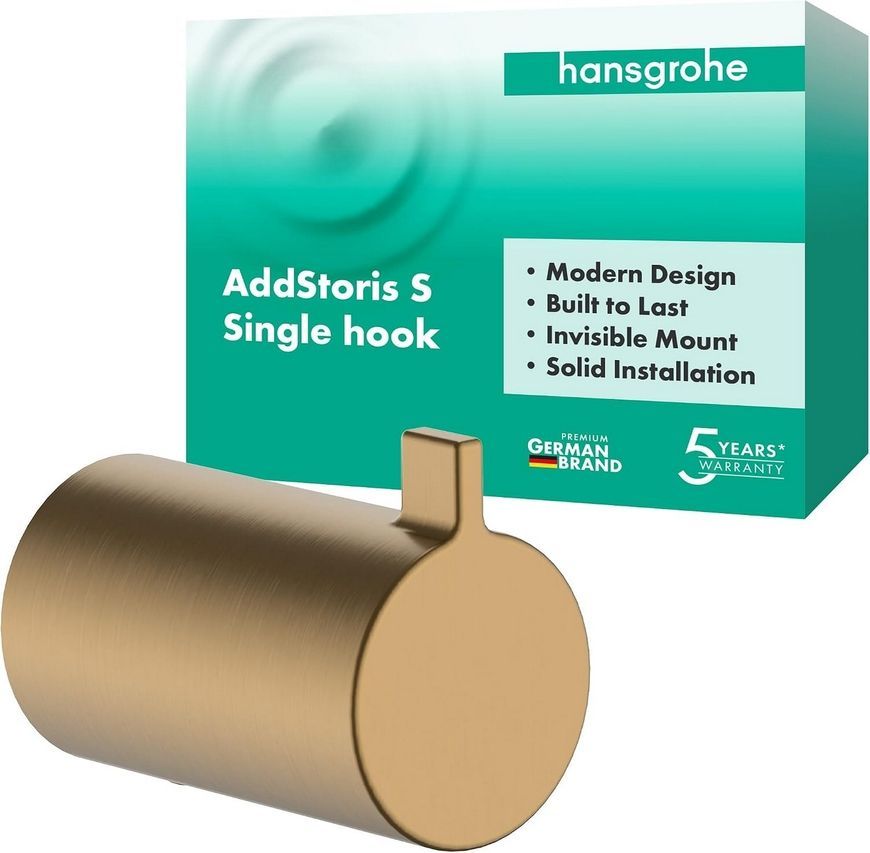 Гачок для рушників HANSGROHE AddStoris S Brushed Bronze 41762140 бронза