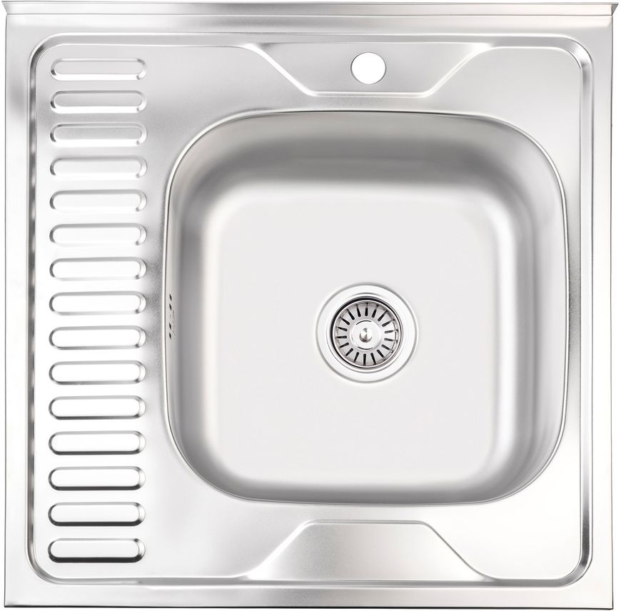 Кухонная мойка LIDZ 6060-R Satin 0,6 мм (155) - LIDZ6060RSAT06