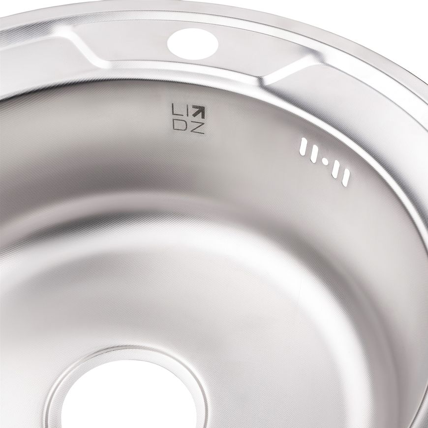 Кухонна мийка LIDZ 490-A Micro Decor 0,8 мм (180) - LIDZ490AMICDEC