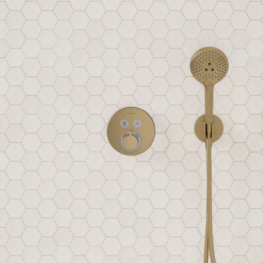 Термостат прихованого монтажу HANSGROHE ShowerSelect S на 2 функції Brushed Bronze 15743140 бронза - 15743140
