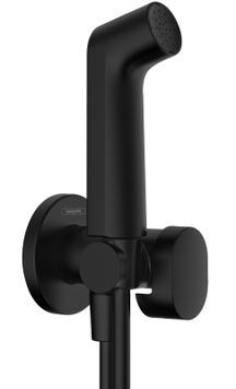 Гігієнічний душ HANSGROHE 1jet S EcoSmart+ для холодної води з тримачем і душовим шлангом 125 см Matt Black 29230670 чорний матовий - 29230670