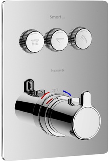Термостатичний змішувач для ванни Imprese Smart Click на 3 споживача ZMK101901235 прихований монтаж хром - ZMK101901235