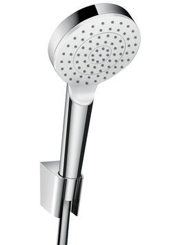 Душевой набор HANSGROHE Crometta 100 1jet с душевым шлангом 125 см 26690400 хром/белый - 26690400