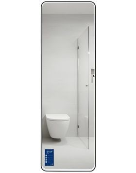 Зеркало напольное/настенное Qtap Gemini GE1 500&times;1600 мм, прямоугольное, с LED-подсветкой Inside, диммером, Black QTGE500160049893