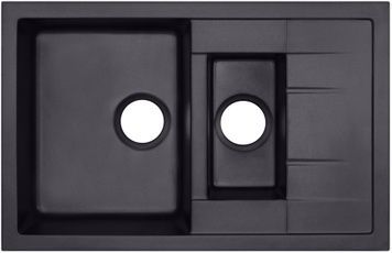Кухонна мийка з додатковою чашею QTAP CS 7648 Beton (QT7648BET502) - QT7648BET502