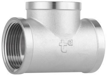 Тройник латунный Thermo Alliance Forte 1 1/4"ВРх1 1/4"ВРх1 1/4"ВР равнопроходной никелированный SF36132