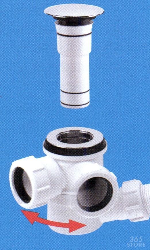 Сифон McALPINE "клік-клак" для ванни HC2600CL-GOLD-PVD золото - HC2600CL-GOLD-PVD