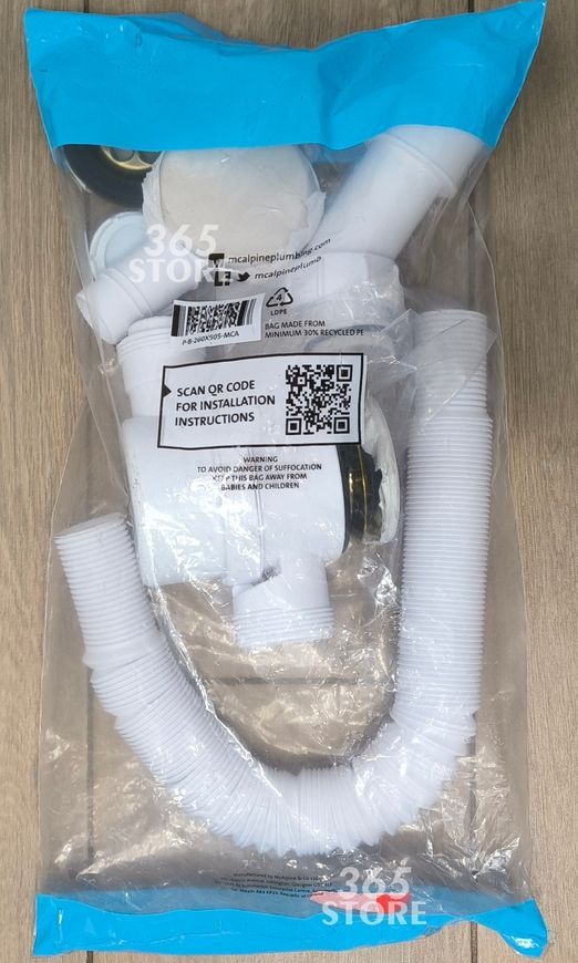 Сифон McALPINE "клік-клак" для ванни HC2600CL-GOLD-PVD золото - HC2600CL-GOLD-PVD