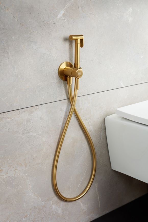 Смеситель для биде (гигиенический душ) KFA ARMATURA MOZA BRUSHED GOLD 5039-512-31 скрытый монтаж - 5039-512-31