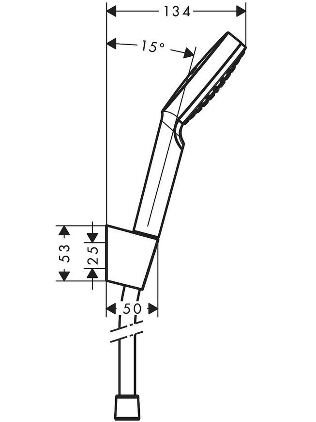 Душовий набір HANSGROHE Crometta 100 1jet з душовим шлангом 125 см 26690400 хром/білий - 26690400