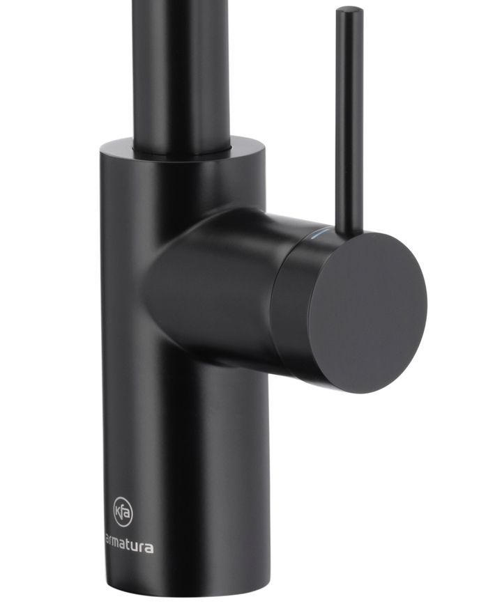 Смеситель для кухни KFA ARMATURA DUERO BASIC BLACK с выдвижным изливом 6623-110-81 - 6623-110-81