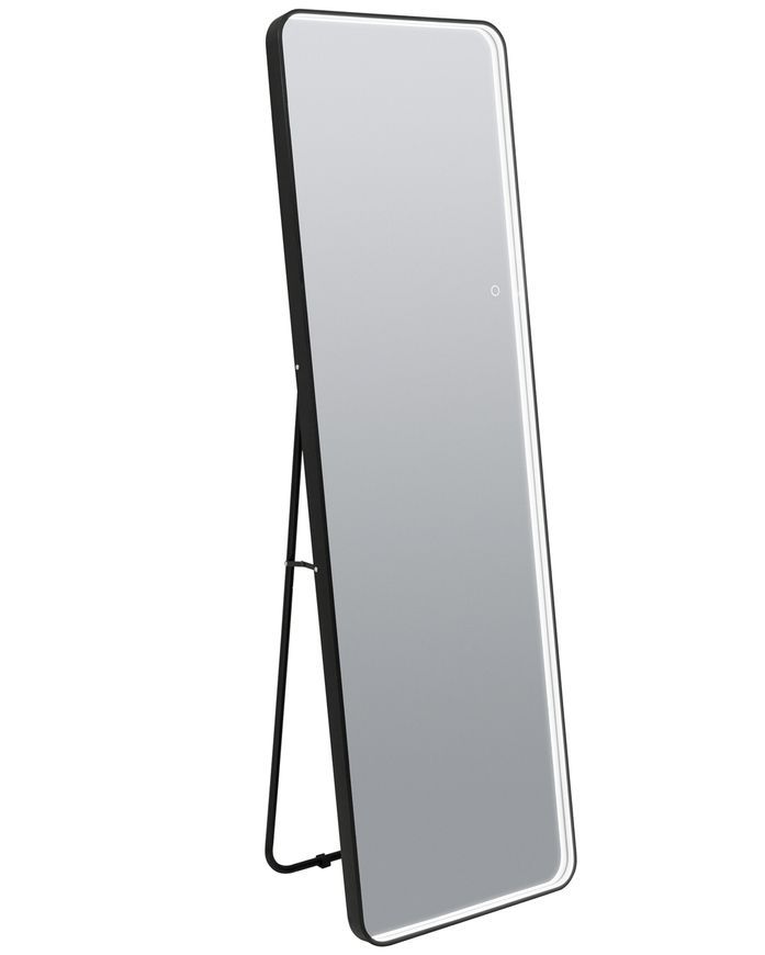 Зеркало напольное/настенное Qtap Gemini GE1 500&times;1600 мм, прямоугольное, с LED-подсветкой Inside, диммером, Black QTGE500160049893