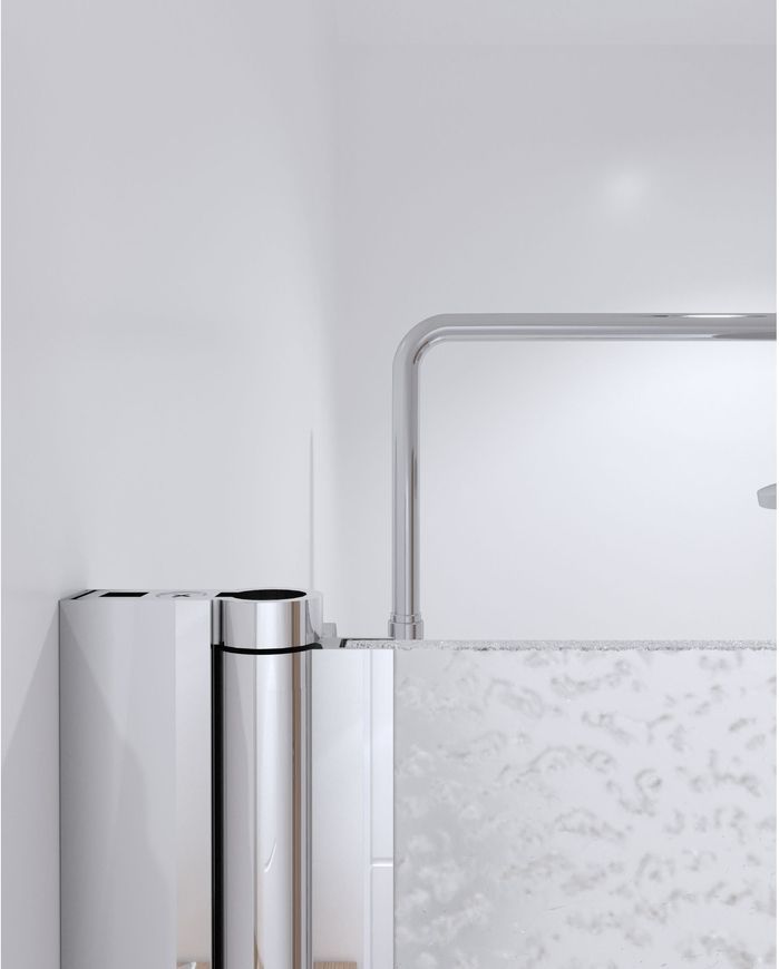 Шторка стеклянная (перегородка) для ванны QTAP STANDARD стекло 6 мм Pear, 75x130, распашная, левая - STDCRM407513APL