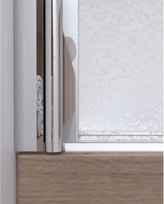 Шторка стеклянная (перегородка) для ванны QTAP STANDARD стекло 6 мм Pear, 75x130, распашная, левая - STDCRM407513APL