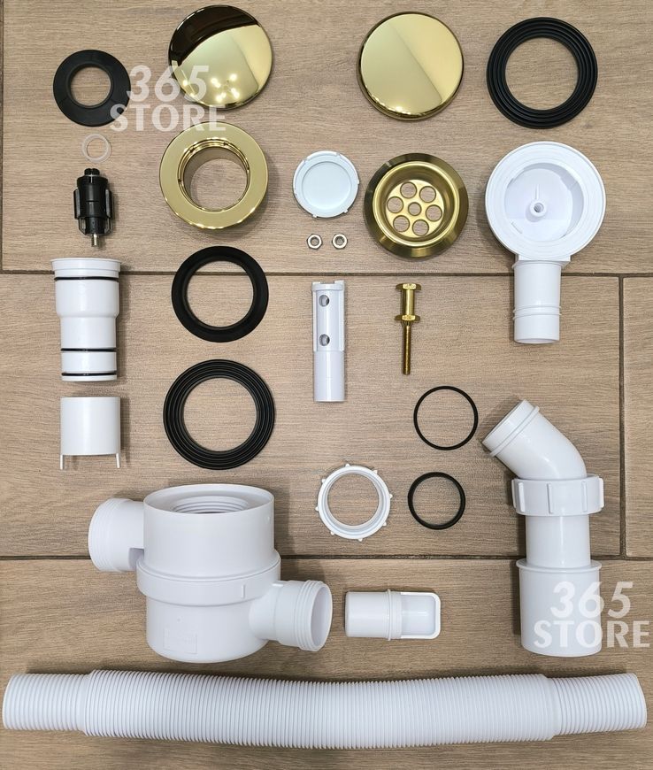 Сифон McALPINE "клік-клак" для ванни HC2600CL-GOLD-PVD золото - HC2600CL-GOLD-PVD