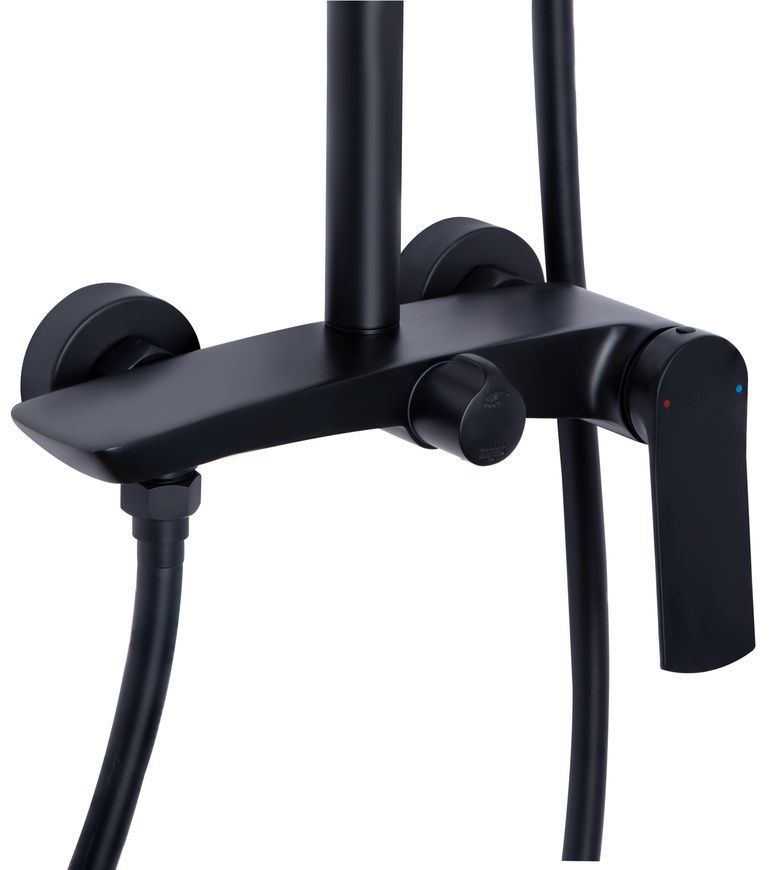 Душевая система Qtap Slavonice на два потребителя Black Matt QTSLA110BLM45914 - QTSLA110BLM45914
