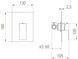 Смеситель скрытого монтажа для душа Volle Pardo pistola gris 1548.100206 графит - 1548.100206 - 2