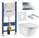 Инсталляция GEBERIT Duofix с глянцевой панелью DELTA 51 и унитазом ROCA GAP Rimless - A34H47C000+458.126.00.1+115.105.21.1 - 1