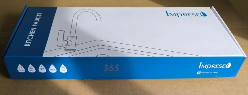 Смеситель для кухни Imprese Argo-S вытяжной излив f03409016DS 35 мм нержавеющая сталь - f03409016DS