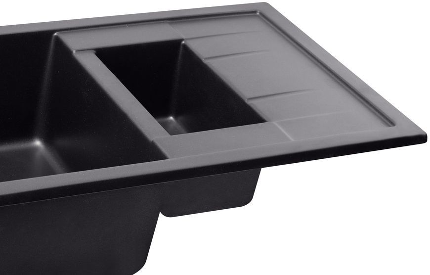 Кухонная мойка с дополнительной чашей QTAP CS 7648 Beton (QT7648BET502) - QT7648BET502