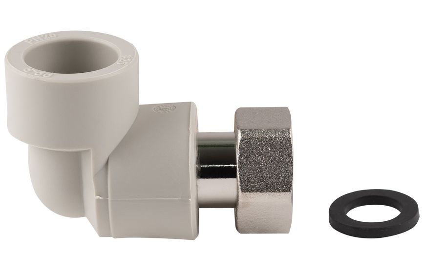 Уголок PPR THERMO ALLIANCE с накидной гайкой 25х3/4" ВР - DSE702