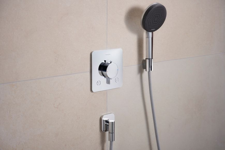 Шланговое подсоединение HANSGROHE FixFit Fine Q с обратным клапаном Chrome 28884000 хром - 28884000