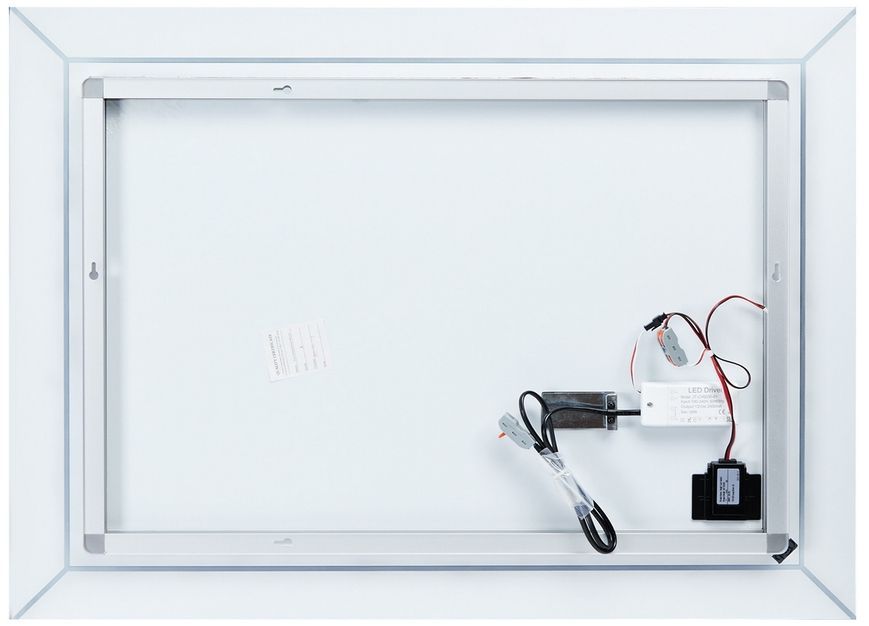 Дзеркало QTAP Aries прямокутне 600x800 з LED-підсвічуванням, сенсорний вимикач, універсальне QT037816016080W