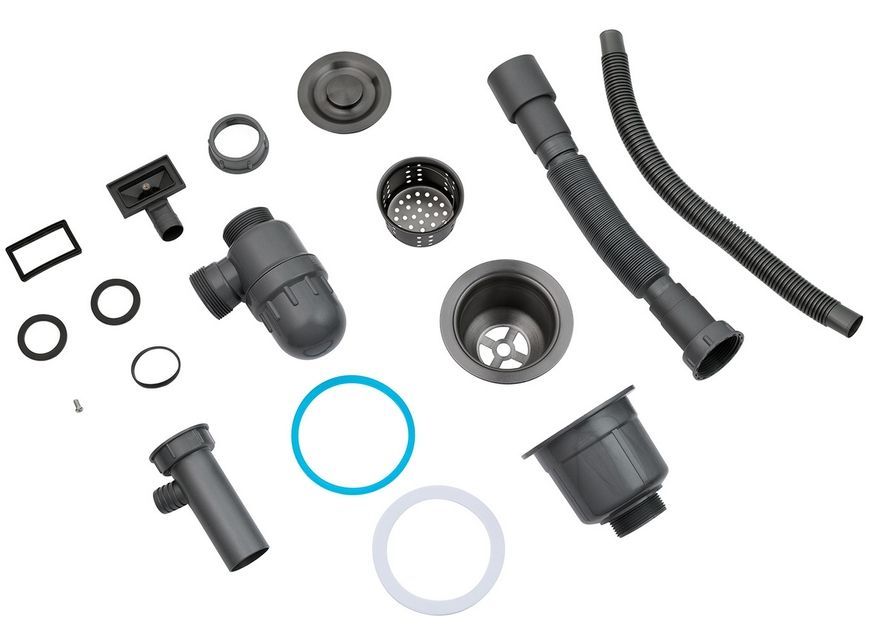 Кухонная мойка Kroner KRP Derby KD5050HM PVD 2,5/0,5 мм графит CV027240 - KD5050HM