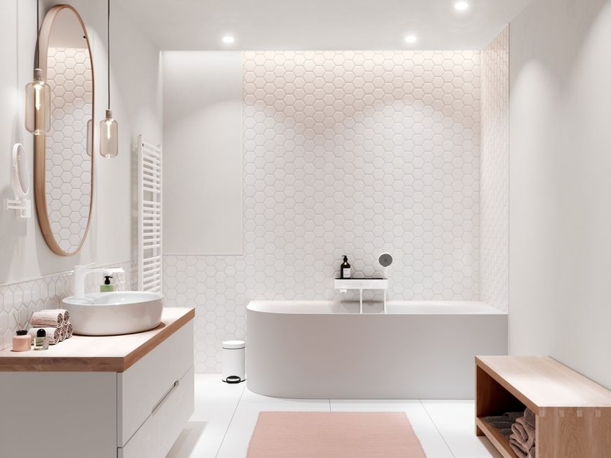 Змішувач термостатичний для ванни HANSGROHE ShowerTablet Select 400 Matt White 24340700 білий матовий - 24340700