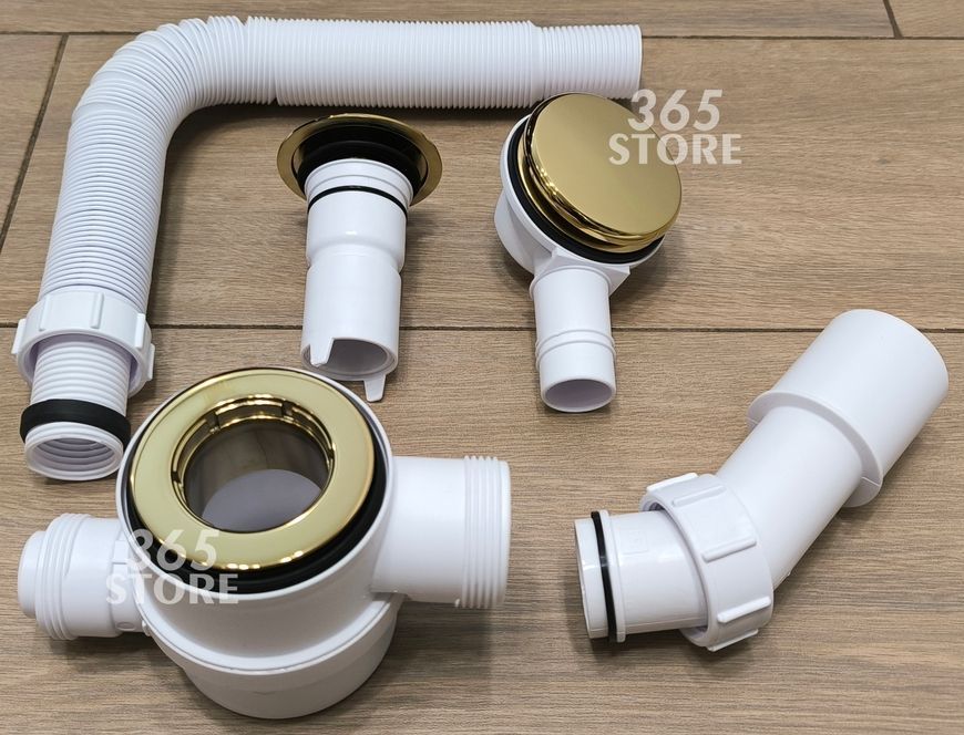 Сифон McALPINE "клік-клак" для ванни HC2600CL-GOLD-PVD золото - HC2600CL-GOLD-PVD