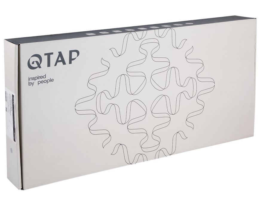 Смеситель для кухни Qtap Vlasta New с выдвижным изливом Gunmetal Black PVD QTVLA344GMB45647 - QTVLA344GMB45647