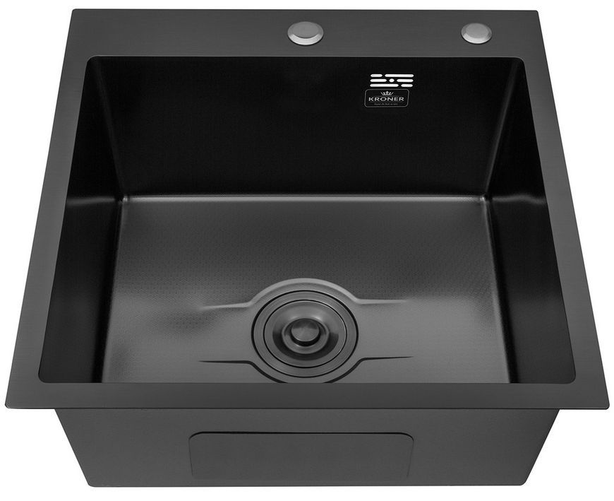 Кухонная мойка Kroner KRP Derby KD5050HM PVD 2,5/0,5 мм графит CV027240 - KD5050HM