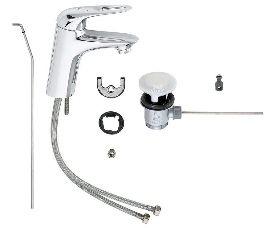 Смеситель для умывальника GROHE Eurostyle 33558003 с донным клапаном - 33558003