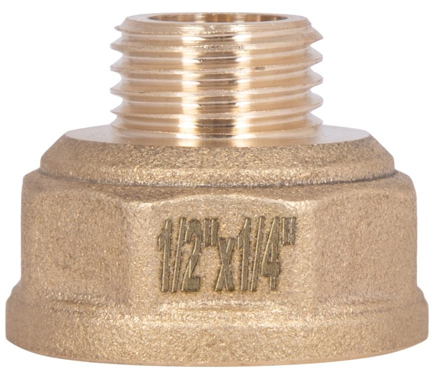 Переходник латунный (соединение резьбовое) Thermo Alliance Standart 1/2" ВР х 1/4" НР SD409156