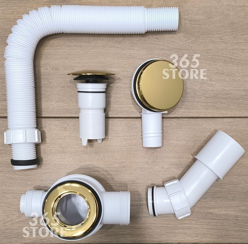 Сифон McALPINE "клік-клак" для ванни HC2600CL-GOLD-PVD золото - HC2600CL-GOLD-PVD