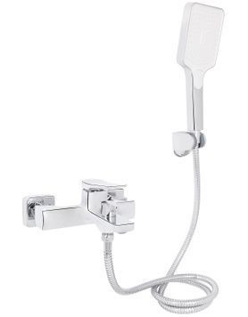 Змішувач для ванни Qtap Nando з душовим гарнітуром Chrome латунь k35 QTNAN259CRM48651 - QTNAN259CRM48651