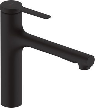 Змішувач кухонний HANSGROHE Zesis M33 160 з витяжним виливом 2jet sBox lite 74804670 чорний матовий - 74804670