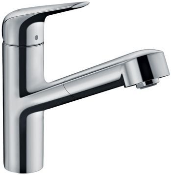Змішувач для кухонної мийки HANSGROHE Focus M42 150 1jet з висувним виливом Chrome 71814000 хром - 71814000