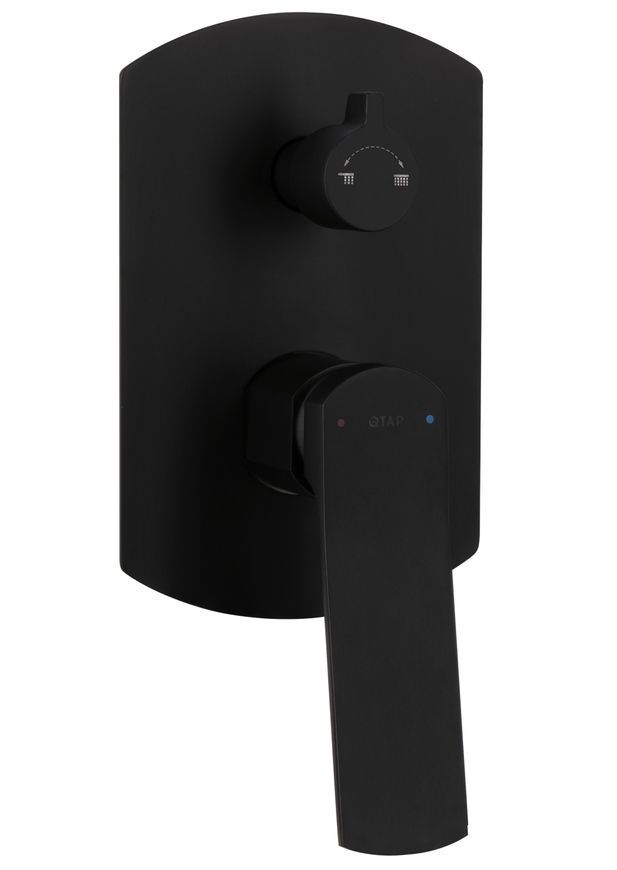 Душова система прихованого монтажу Qtap Slavonice QTSLA113BLM45900 чорна матова - QTSLA113BLM45900
