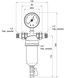 Фильтр самопромывной ICMA 1/2" №751 с манометром - 83751AD05 - 2