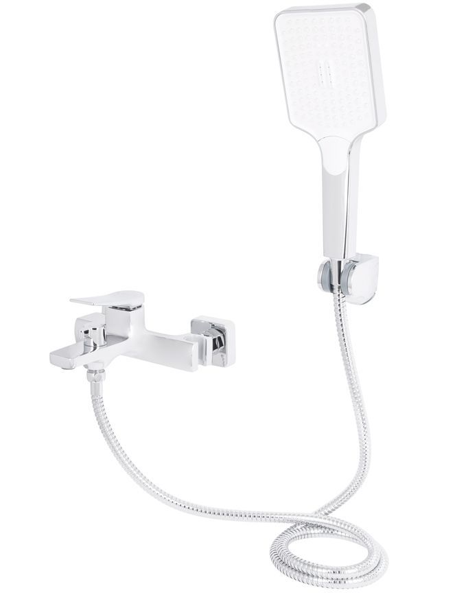 Змішувач для ванни Qtap Nando з душовим гарнітуром Chrome латунь k35 QTNAN259CRM48651 - QTNAN259CRM48651