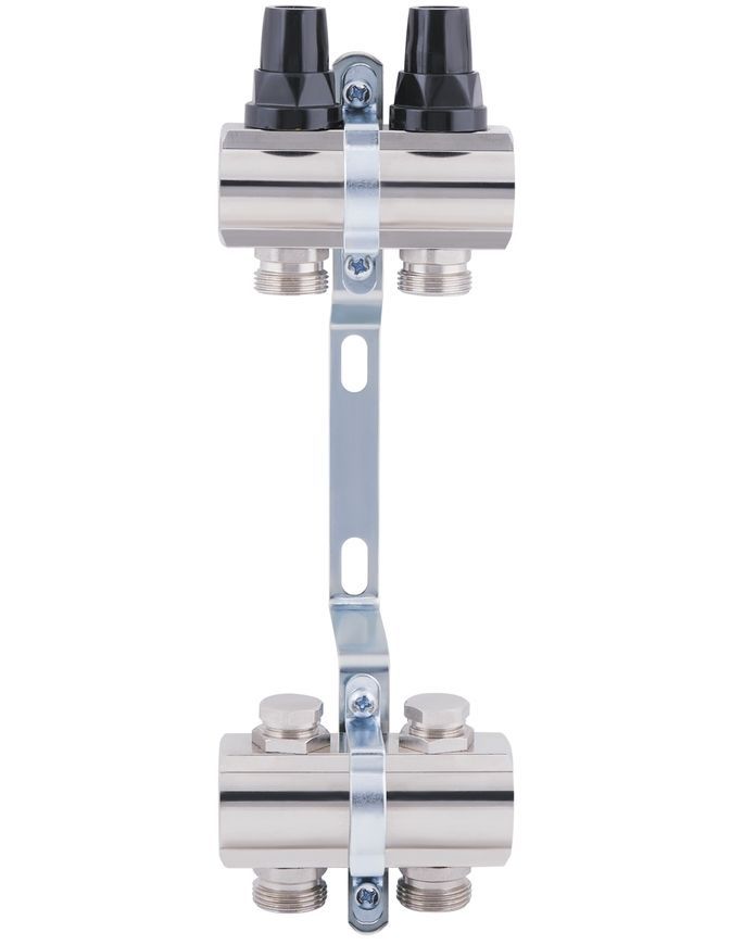 Колектор латунний термо регулювальний SD FORTE 1" на 2 виходи SF002W2 - SF002W2