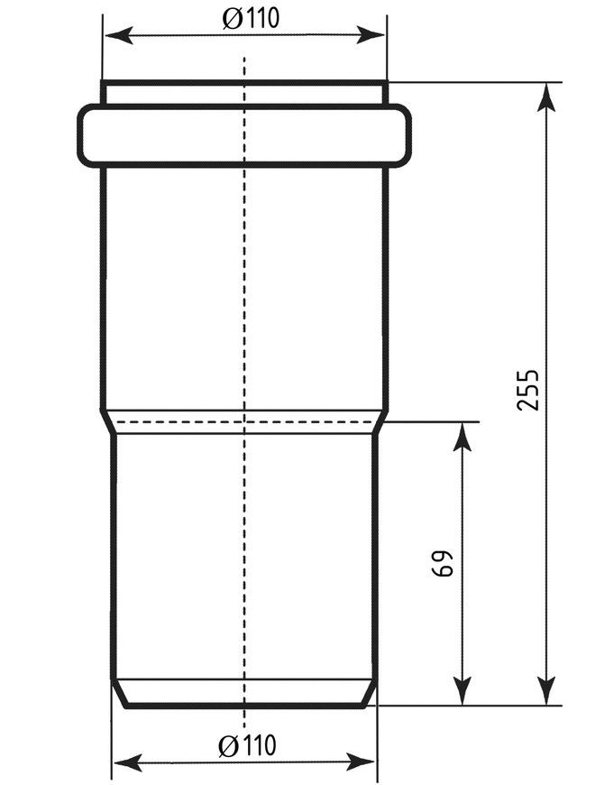 Компенсатор канализационный Ostendorf-OSMA HT-System PLUS d110 SD00057112