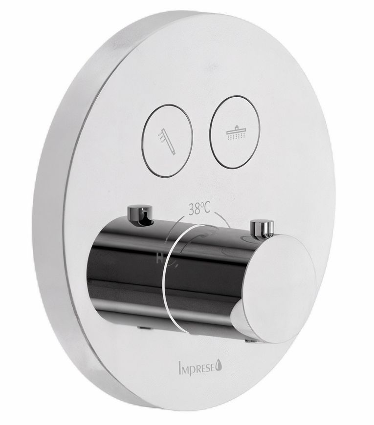 Термостатическая душевая система скрытого монтажа Imprese Kucera 2 функции t04803401SAC хром - t04803401SAC