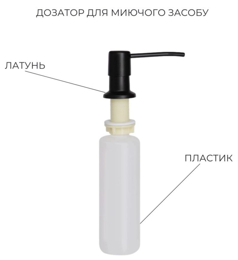 Кухонна мийка Lidz Handmade H7545B та подрібнювач харчових відходів Lidz Black LDH7545BDECPVD4837349134 - LDH7545BDECPVD4837349134