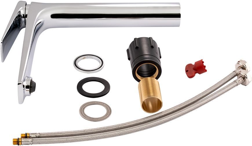 Смеситель для умывальника QTAP Vlasta QTVL1028H102C высокий - QTVL1028H102C