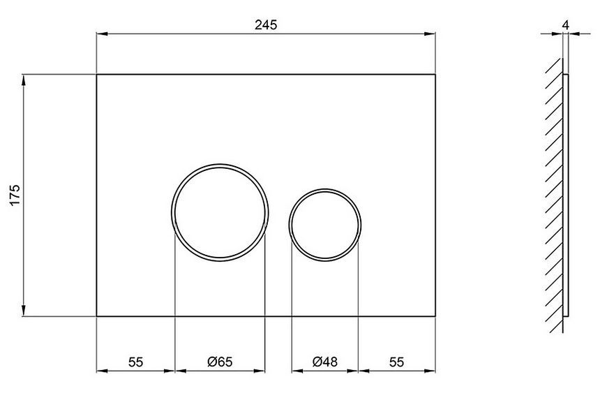 Панель смыва для унитаза QTAP Nest QT0111V1164GW - QT0111V1164GW