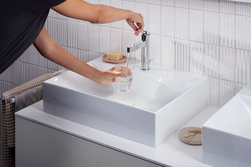 Змішувач для раковини HANSGROHE Finoris 110 Chrome 76020000 хром з донним клапаном - 76020000